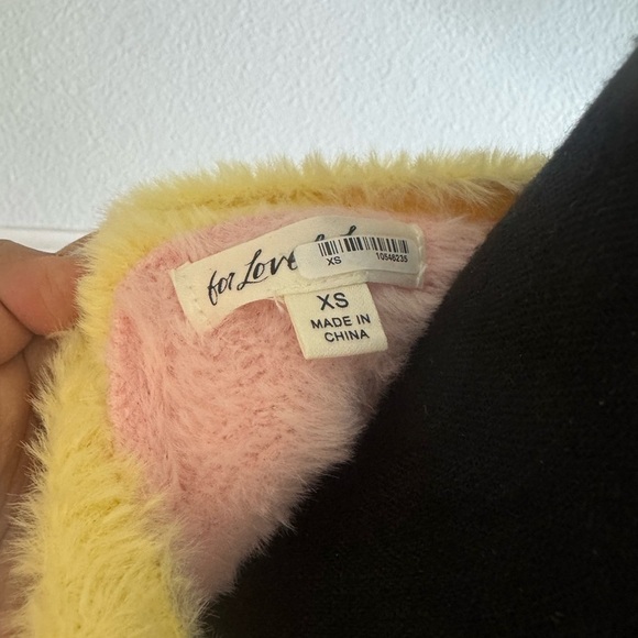 For Love and Lemons 🍋 Pink and Yellow Women's Sweater - Picture 10 of 12